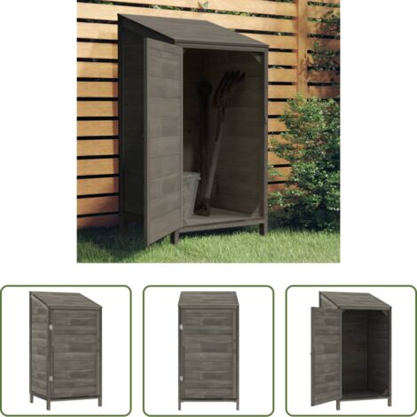 Capanno in legno - Capanno da Giardino Antracite 55x52x112 cm Legno Massello Abete