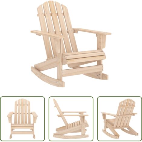 Sedia a dondolo in legno - Sedia a Dondolo Giardino Adirondack in Legno Massello di Abete