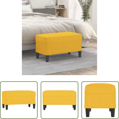 Panca in tessuto - Panca Giallo Chiaro 70x35x41 cm in Tessuto