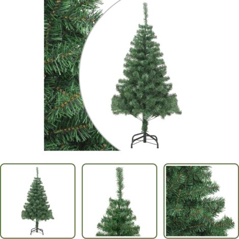 Albero di Natale in PVC -  Albero di Natale Artificiale con Supporto 150 cm 380 Rami