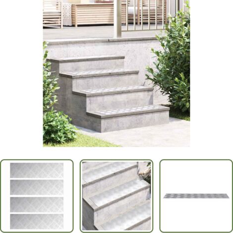 Gradini in alluminio - Gradini per Scale 4 pcs Argento 70 x 20 cm Alluminio