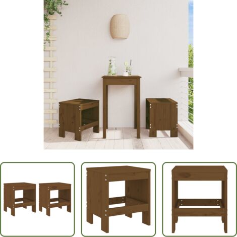 Sgabelli in legno - Sgabelli Bar 2 pz Marrone Ambra 40x36x45 cm Legno Massello Pino