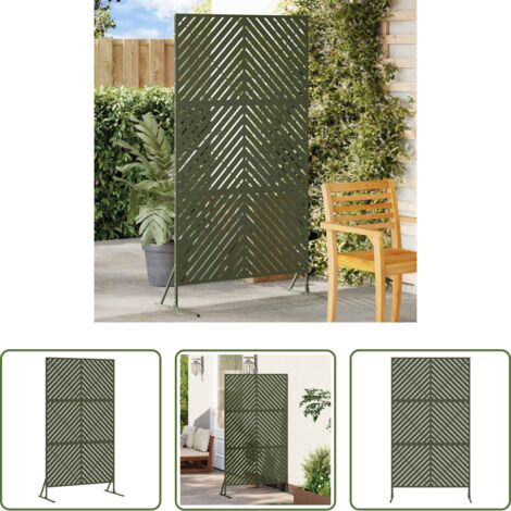 Schermo privacy terrazza -  Schermo per Privacy Oliva 100 x 50 x 180 cm Acciaio
