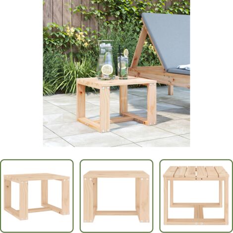 Tavolino da esterno -  Tavolino da Giardino 40x38x28,5 cm in Legno Massello di Pino