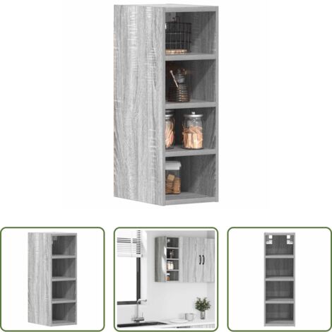 Armadio a parete -  Mobile Pensile “Riga” Grigio Sonoma 20x29,5x60 cm