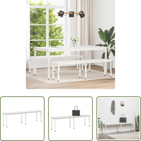 Panchina moderna - panchina Bianco 160 x 35 x 45 cm Pino massello