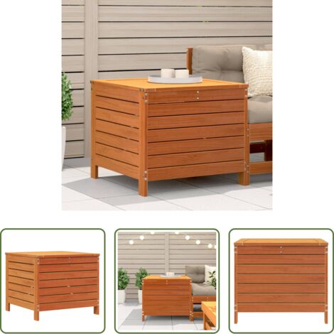 Seduta da esterno - Poggiapiedi Giardino Marrone Cera 62x63,5x53,5 cm Massello Pino