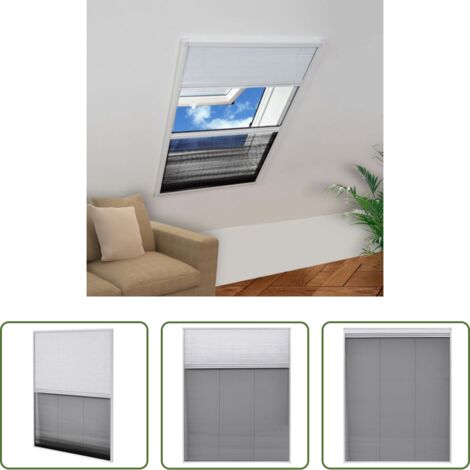vidaXL Zanzariera per tetto - Zanzariera Plissettata in Alluminio 80x100 cm con Tendina