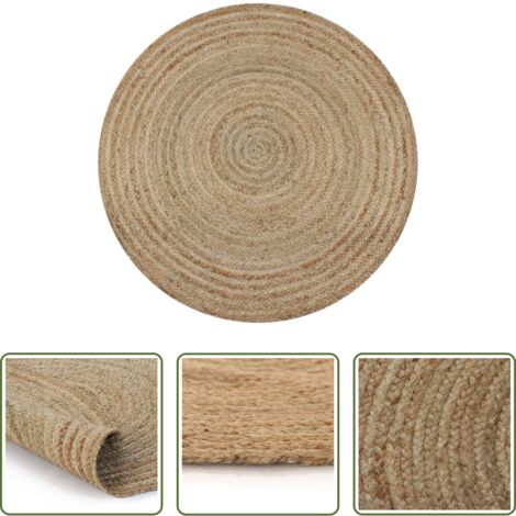 vidaXL Tappeto naturale -  Tappeto in Juta Intrecciata 120 cm Rotondo
