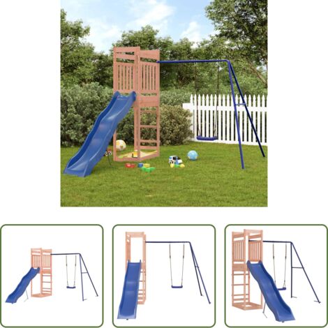 vidaXL Scivolo per bambini -  Set da Gioco da Esterno in Legno Massello di Douglas