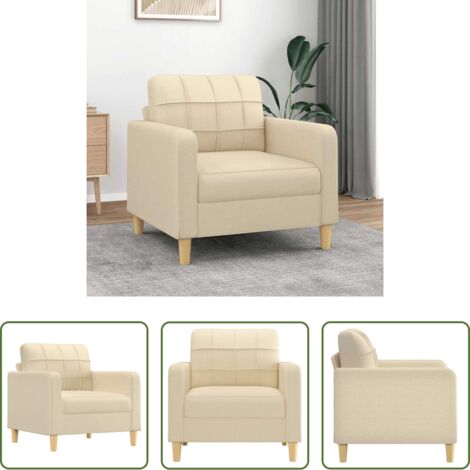 vidaXL Poltrona moderna -  Poltrona Crema 60 cm in Tessuto