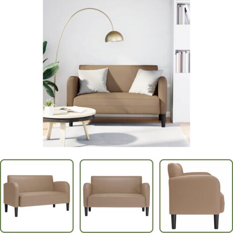 vidaXL Divano con Schiuma -  Divano Divanetto Cappuccino 110 cm in Similpelle