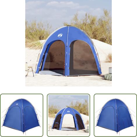 vidaXL Tenda con tetto -  Tenda da Piscina con tetto Blu Azzurro 366 x 305 x 231 cm