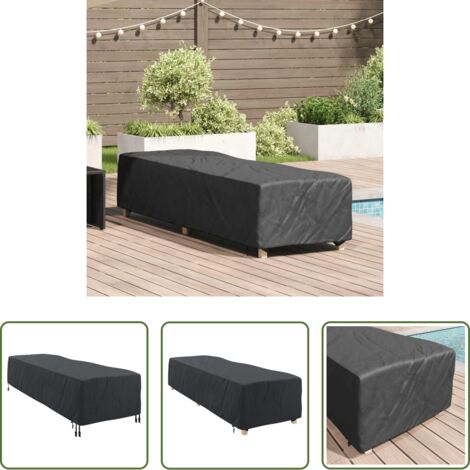 vidaXL Copertura per lettini interno - Copertura per Lettini Tinta unita Nero 74 x 210 x 40 cm Tessuto