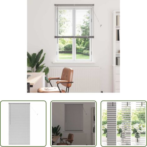 vidaXL Tende in alluminio -  Tendaggi a veneziana Argento 175 x 90 cm Alluminio