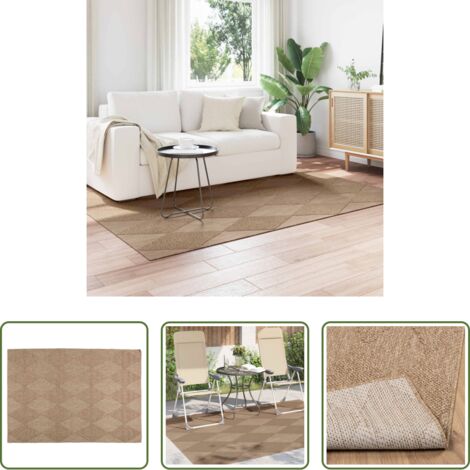 vidaXL Tappeto per patio - Tappeti per area AGIRA Naturale 200 x 140 cm Poliestere