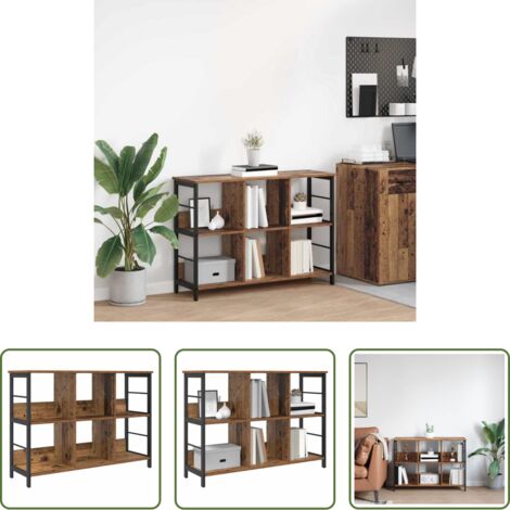 vidaXL Scaffali - Libreria Legno vecchio 102 x 32 x 72,5 cm Legno multistrato