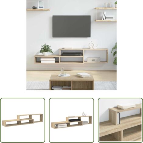vidaXL Supporto TV - SupportoperTVaparete 150x25x28,5cm Legno multistrato
