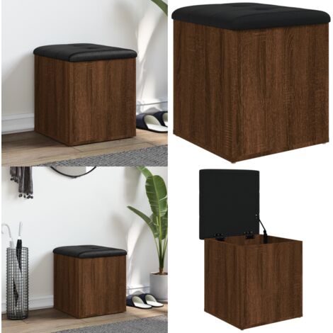 Panca Portaoggetti Rovere Marrone 42x42x45 cm Legno Multistrato - Panca da corridoio - Panca in legno