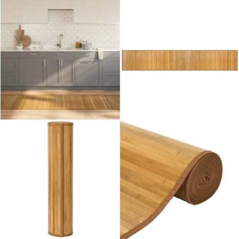 Tappeto Rettangolare Natura 70x400 cm in Bambù - Tappeto naturale - Tappeto rettangolare