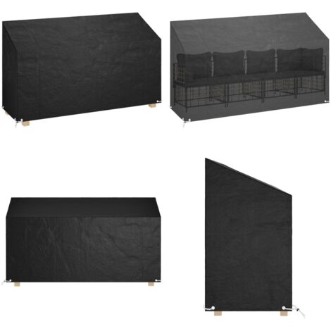 Copri Panca da Giardino 12 Occhielli 210x70x70/88cm Polietilene - Copertura per mobili da esterno - Telo per mobili da giardino