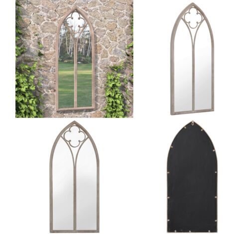 Specchio da Giardino Sabbia 70x30 cm in Ferro per Uso Esterno - Specchio in ferro - Specchio esterno