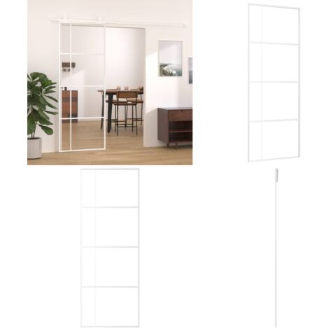 Sliding Door ESG Glass And Aluminum 29.9"x80.7" Black | -us