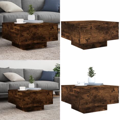 Tavolino da Salotto Rovere Fumo 55x55x31cm in Legno Multistrato - Tavolino in legno - Tavolino moderno