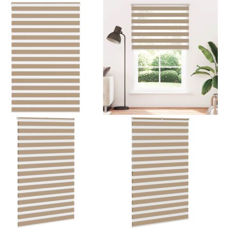 Tenda a Rullo Zebra Larghezza Tessuto 135,9 cm Poliestere - Tenda zebrata - Privacy