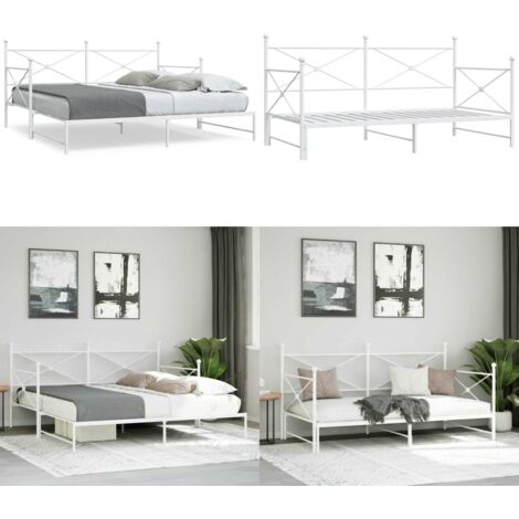 Divano Letto Estraibile senza Materasso 107x203 cm in Acciaio - Letto da giorno - Letto matrimoniale