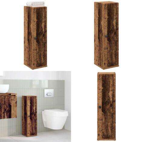 Mobile da Bagno con Portarotolo Legno Antico 20,5x22x72 cm - Mobile da bagno - Armadio con portarotolo