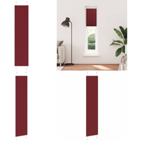 Tenda Plissettata Rosso Bordeaux 50x200 cm Larghezza Tessuto - Tenda privacy - Protezione solare