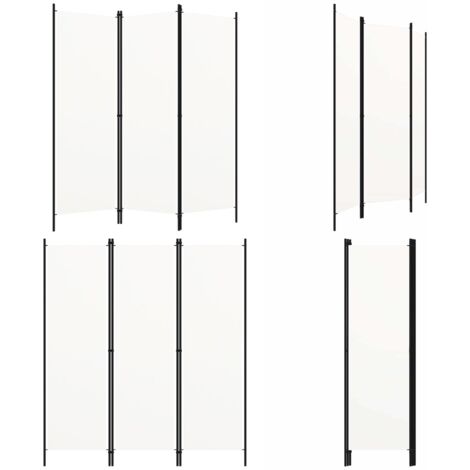 Paravento a 3 Pannelli Bianco 150x180 cm - Schermo per privacy - Divisorio per camera da letto