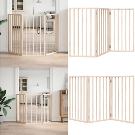 Cancelletto per cani pieghevole a 3 pannelli 150 cm in legno di pioppo - Cancelletto per cani - Cancelletto in legno