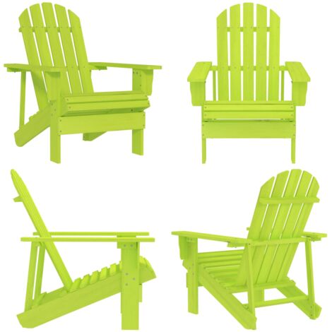 Sedia Giardino Adirondack in Legno Massello di Abete Verde - Sedia da giardino - Sedia in legno