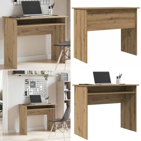 Scrivania Rovere Artigianale 90x50x74 cm in Legno Multistrato - Scrivania da ufficio - Scrivania in truciolato
