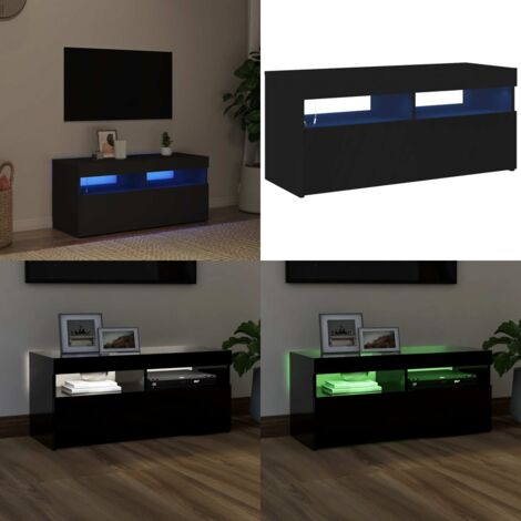 Mobile TV VidaXL Con LED RGB E 4 Scomparti: 90x35x40 Cm, Multistrato Resistente, Disponibile In Più Colori - 5