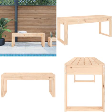 Panca da Giardino 110x38x45 cm in Legno Massello di Pino - Panca in legno - Panca da esterno