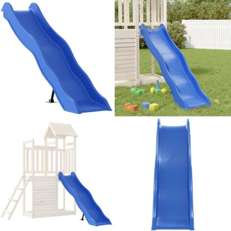 Scivolo per Bambini Blu 174x38 cm in Polipropilene - Scivolo da giardino - Scivolo in polipropilene