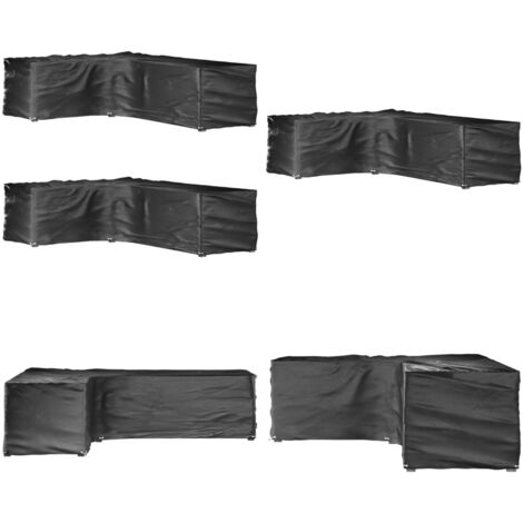 Coperture Mobili da Giardino a L 2pz 16 Occhielli 210x260x80cm - Protezione per mobili da esterno - Teli protettivi per rattan