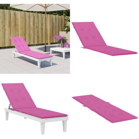 Cuscino per Sedia a Sdraio Rosa in Tessuto Oxford - Cuscino per sedile - Cuscino in tessuto