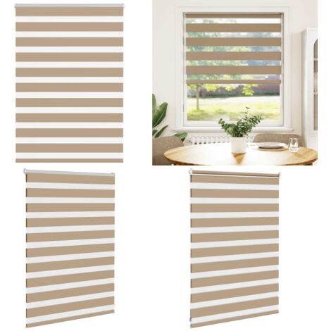Tenda a Rullo Zebra Larghezza Tessuto 100,9 cm Poliestere - Tenda zebrata - Privacy