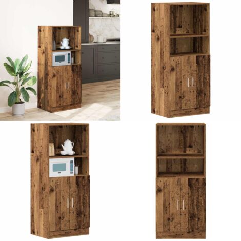Armadietto Cucina Legno Antico 57x41,5x131,5 cm in Truciolato - Armadio da cucina - Armadio in truciolato