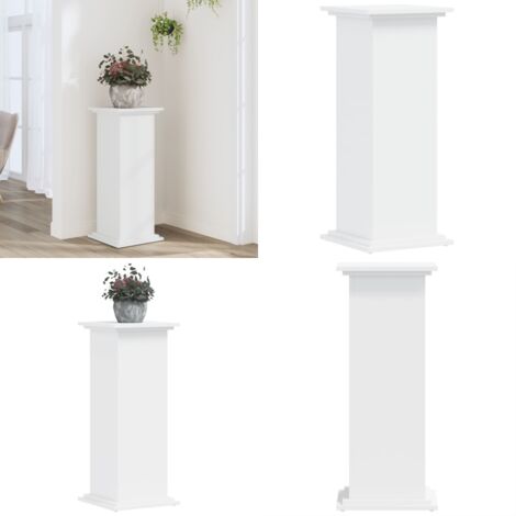 Supporto per Piante Bianco 33x33x80 cm in Legno Multistrato - Supporto in legno - Supporto per vasi