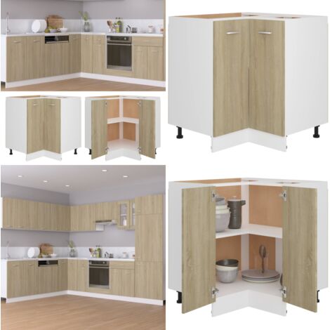 Mobile Angolare “Lyon” Rovere Sonoma 75,5x75,5x81,5 cm - Armadio cucina - Armadio angolare