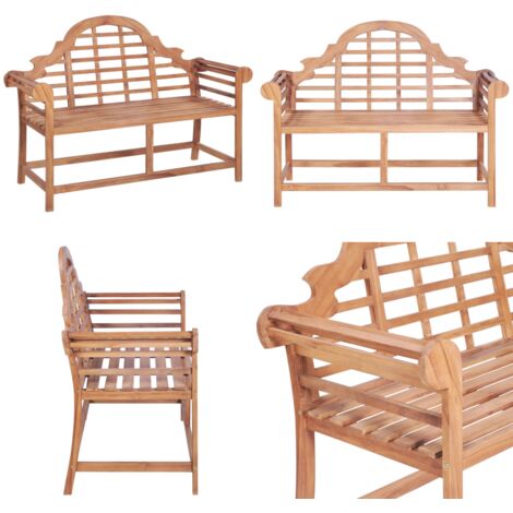 Panca da Giardino 127x58,5x92,5 cm in Legno Massello di Teak - Panca in teak - Panca da esterno
