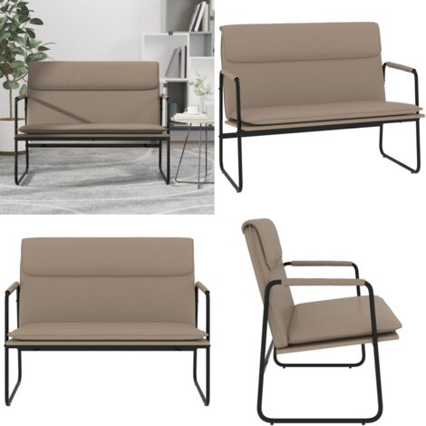 Panca Cappuccino 100x64x80 cm in Similpelle - Panca cappuccino - Panca con schienale imbottito