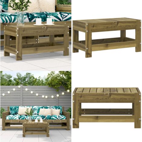 Poggiapiedi da Giardino 62x30x32 cm in Legno Impregnato di Pino - Poggiapiedi in legno - Poggiapiedi esterni