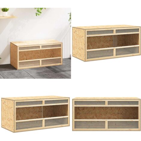 Terrario in Legno Multistrato 100x47x47 cm - Terrario per rettili - Terrario per animali domestici