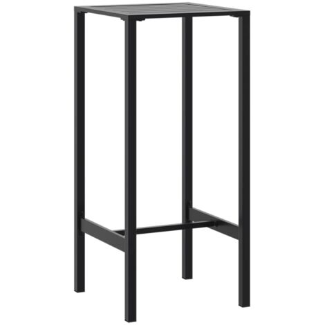Tavolo da Bar Nero 50x50x110 cm in Acciaio Verniciato a Polvere vidaXL